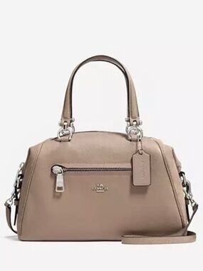 COACH Primrose Satchel Crossbody Carryall Purse Bag Pebbled Leather/Suede Combo